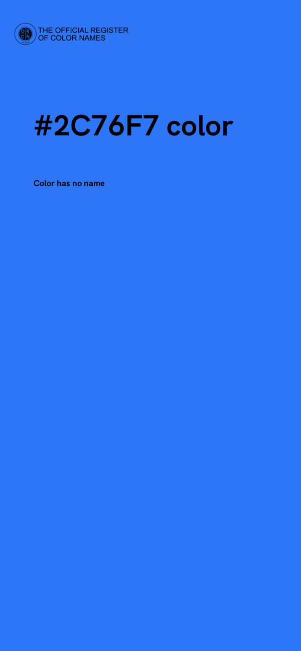 #2C76F7 color image