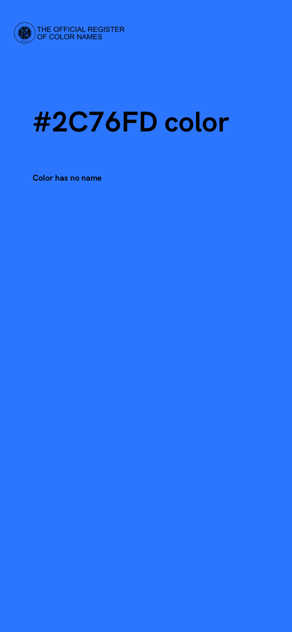 #2C76FD color image