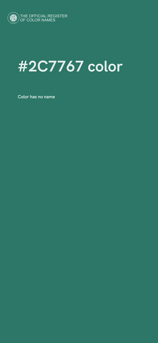 #2C7767 color image