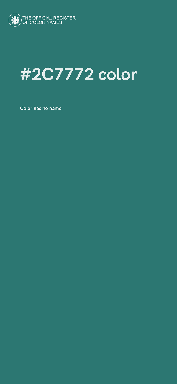 #2C7772 color image