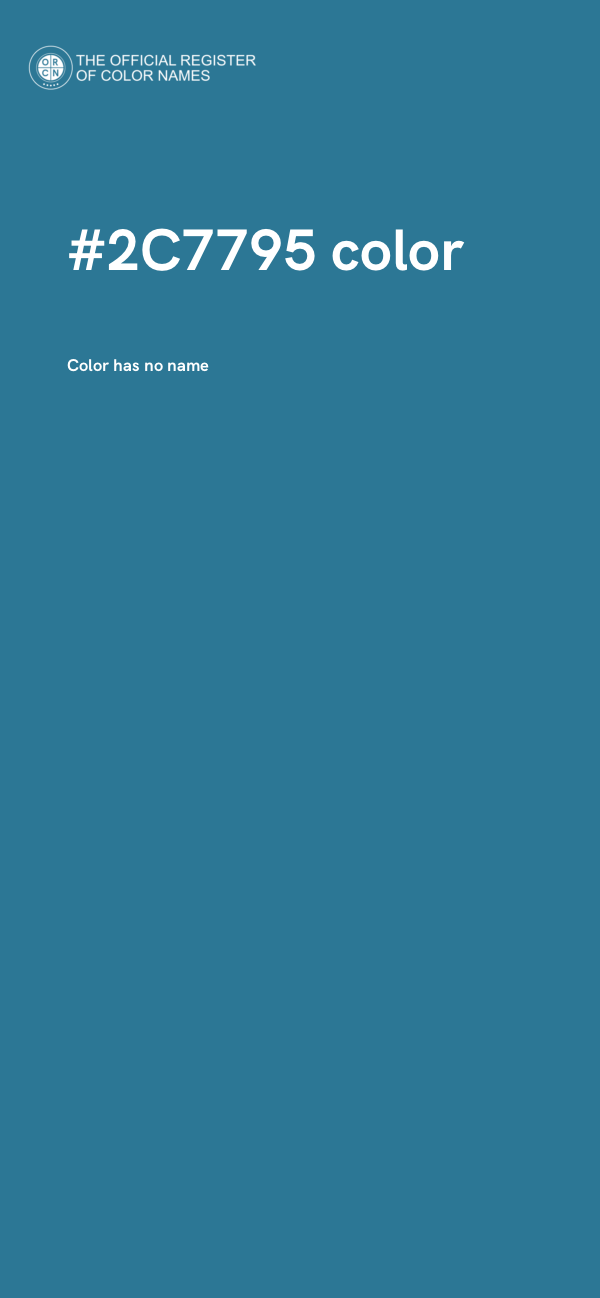 #2C7795 color image