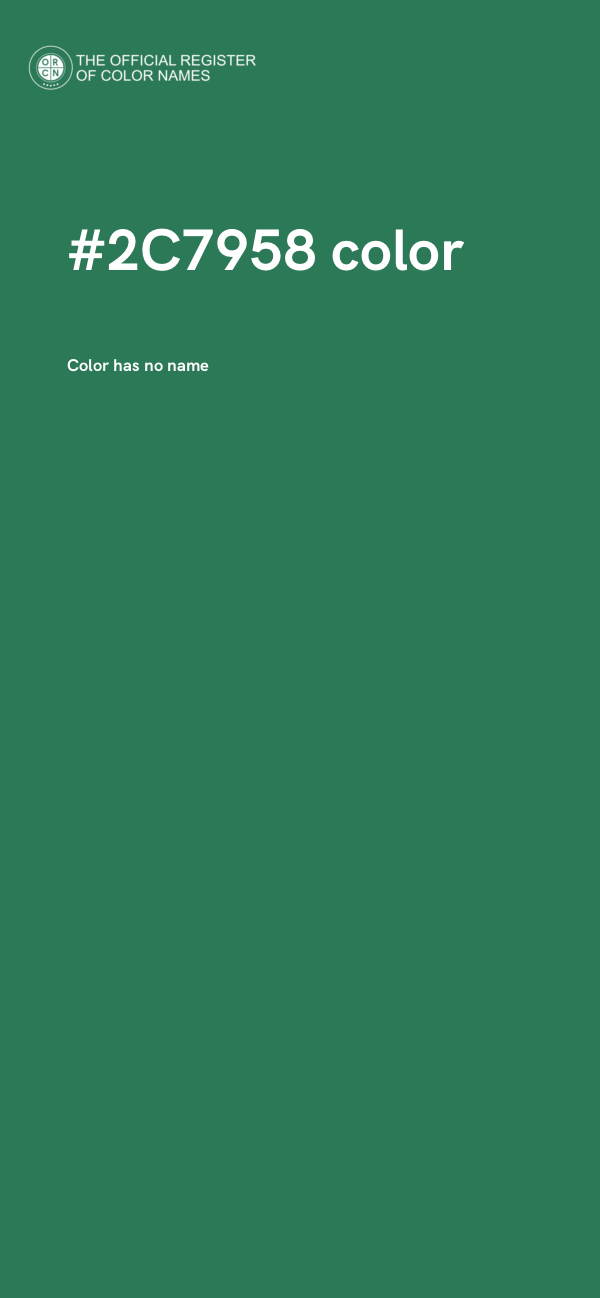 #2C7958 color image