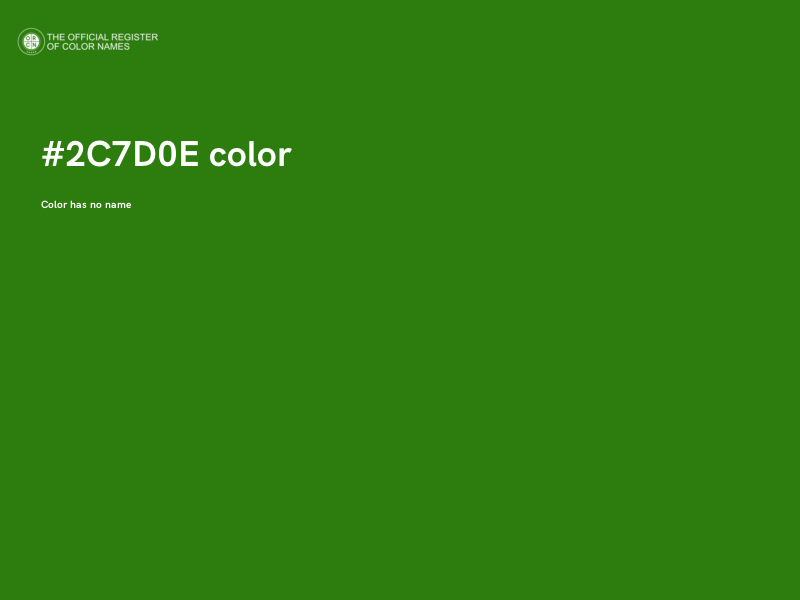 #2C7D0E color image