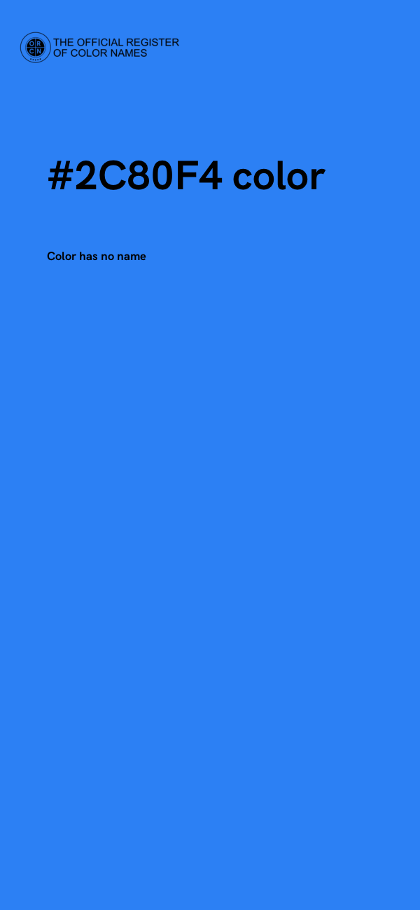 #2C80F4 color image