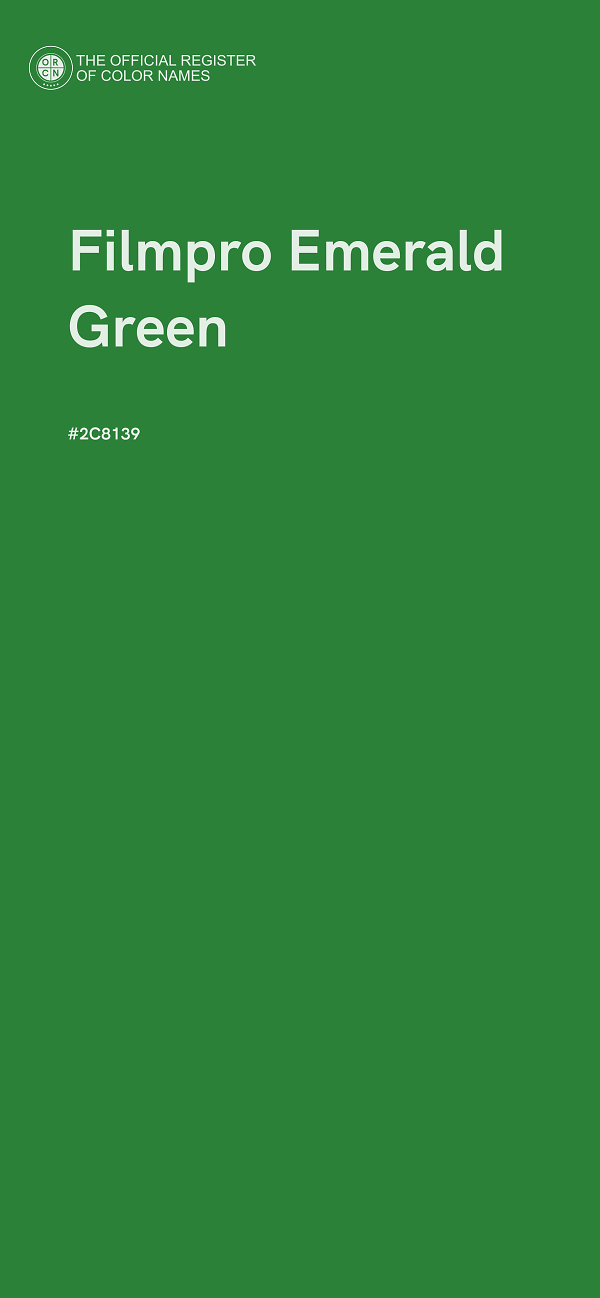 #2C8139 - Filmpro Emerald Green color image