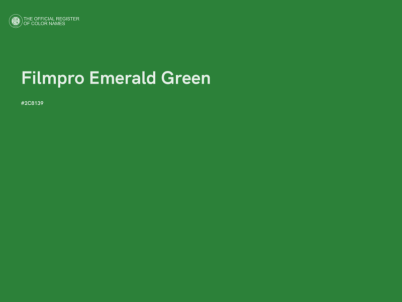 #2C8139 - Filmpro Emerald Green color image