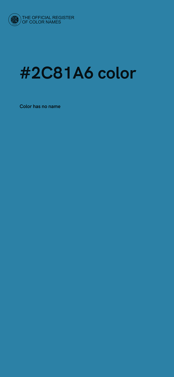 #2C81A6 color image