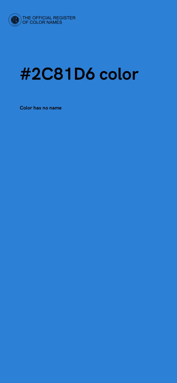 #2C81D6 color image
