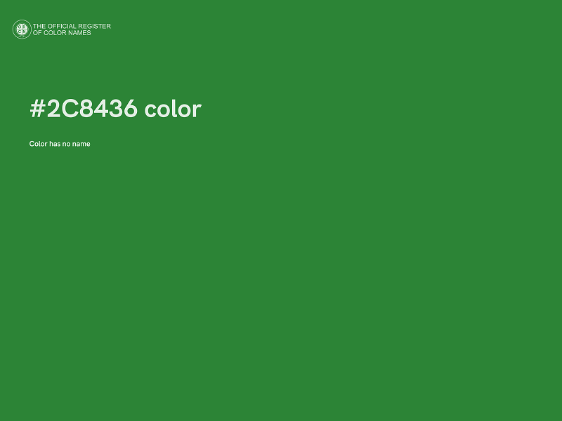 #2C8436 color image