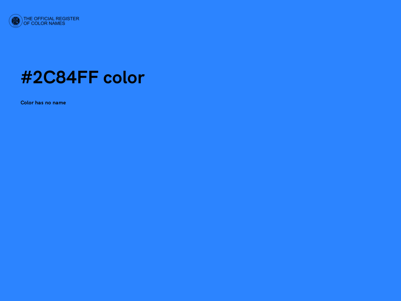 #2C84FF color image