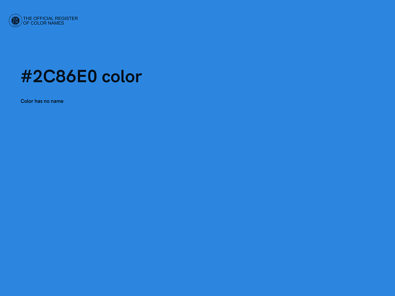 #2C86E0 color image