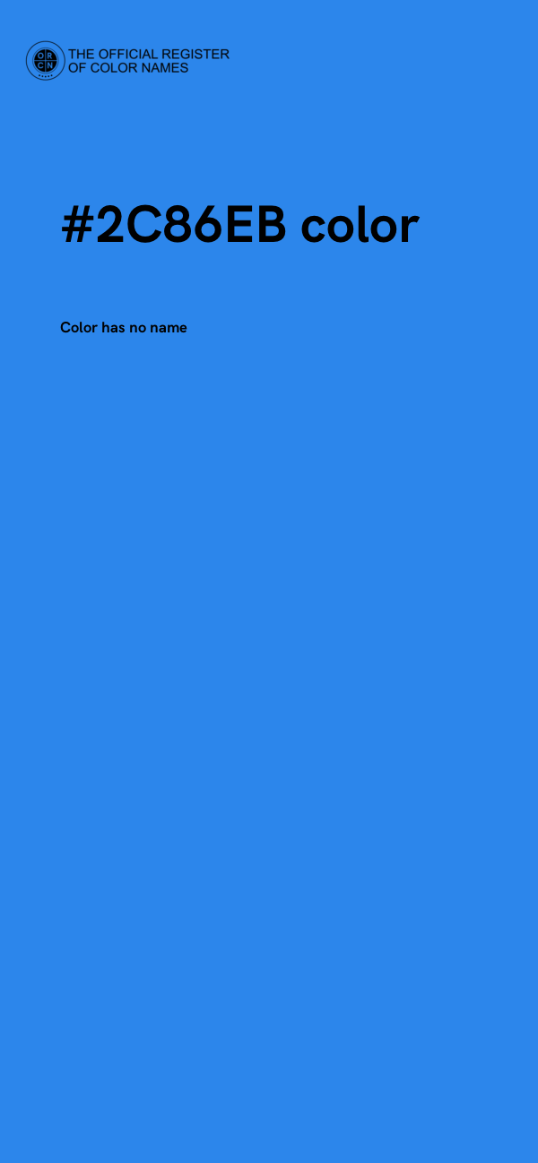 #2C86EB color image