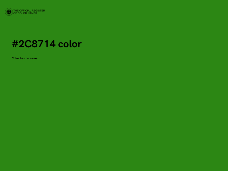 #2C8714 color image