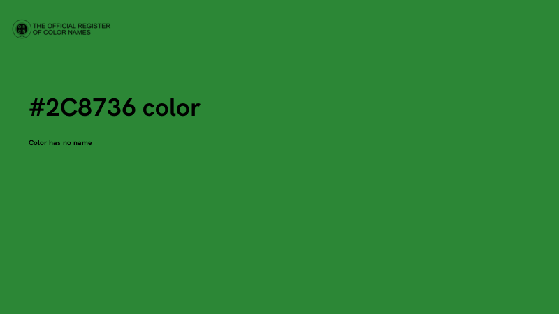 #2C8736 color image