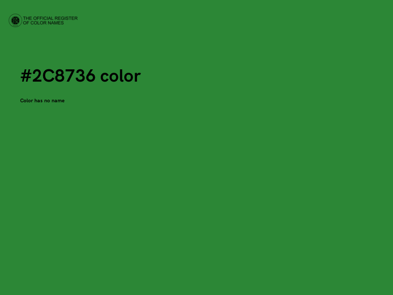 #2C8736 color image