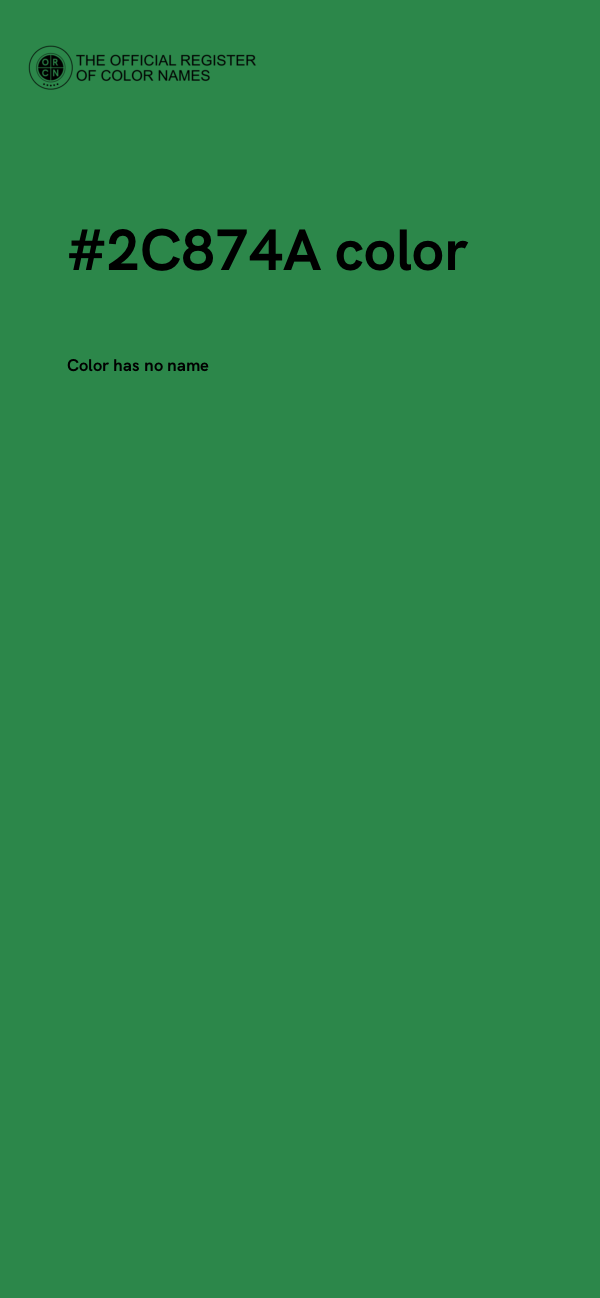 #2C874A color image