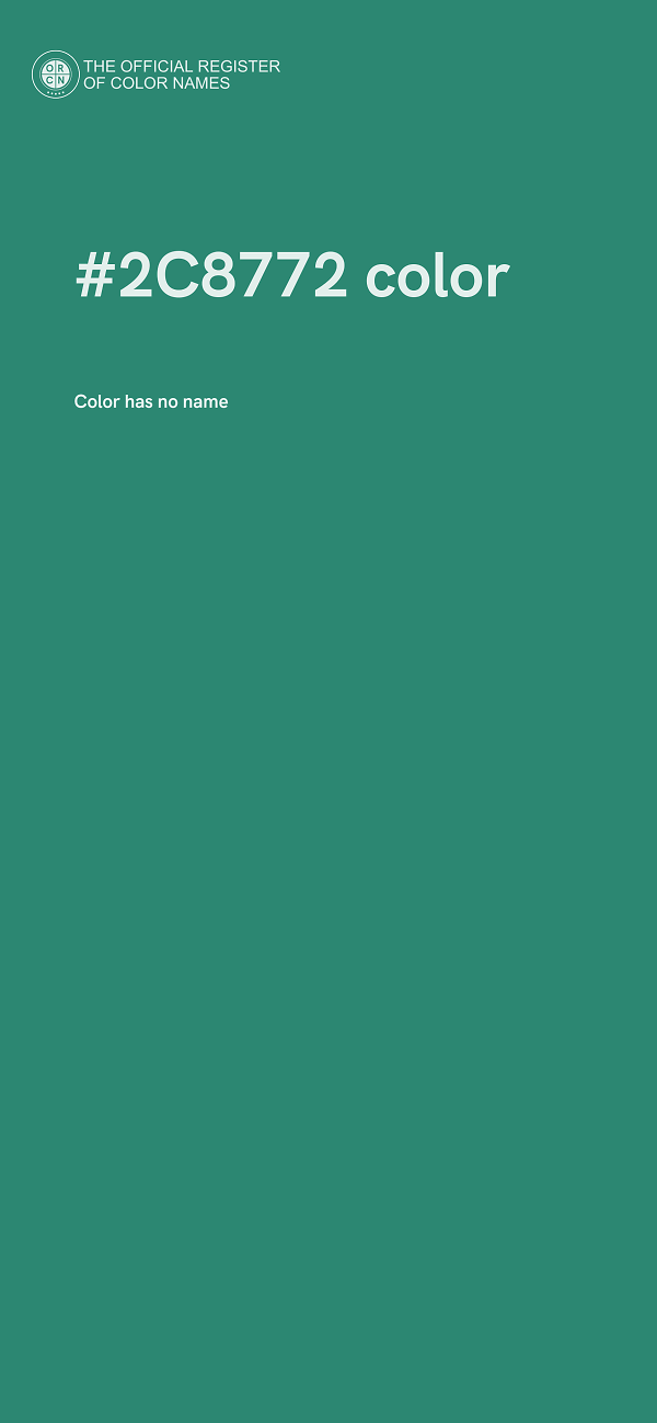 #2C8772 color image