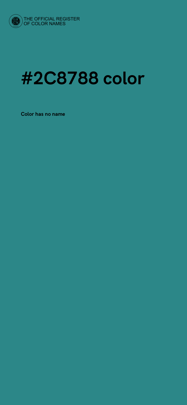 #2C8788 color image