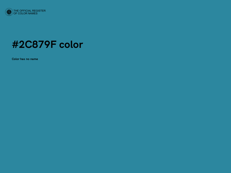 #2C879F color image