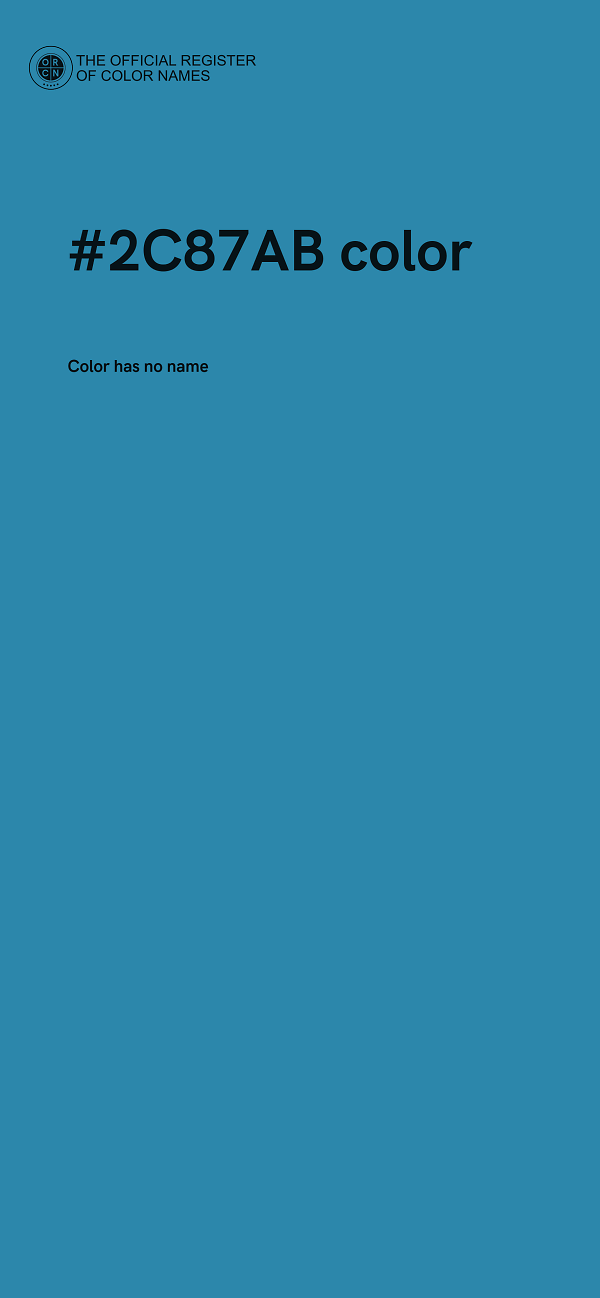 #2C87AB color image