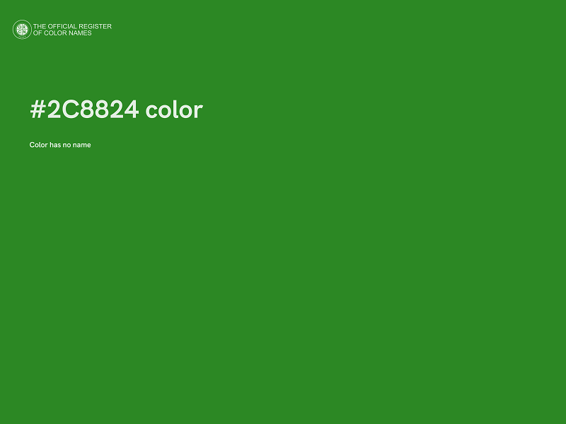 #2C8824 color image