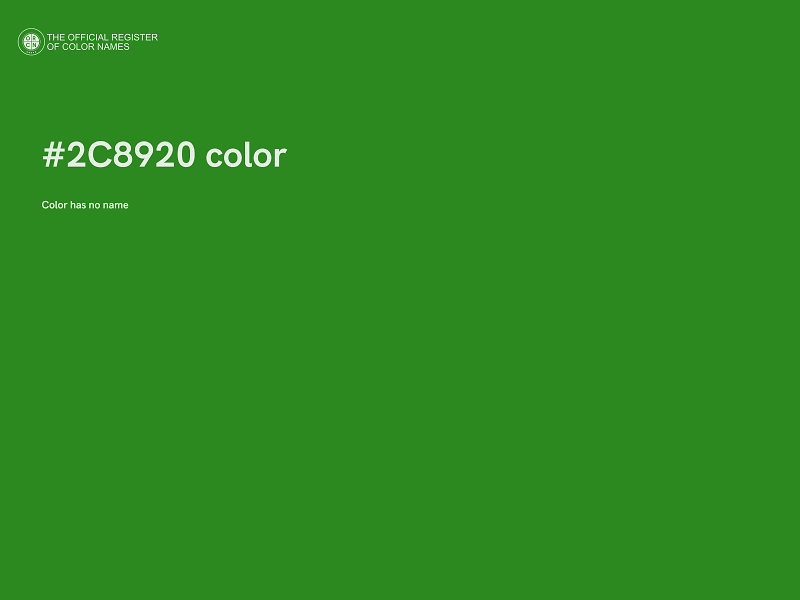 #2C8920 color image