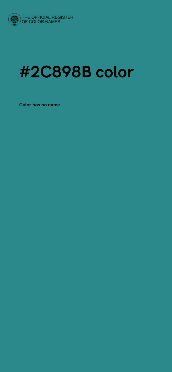 #2C898B color image