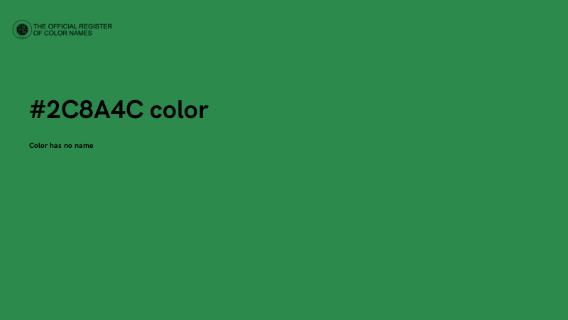 #2C8A4C color image