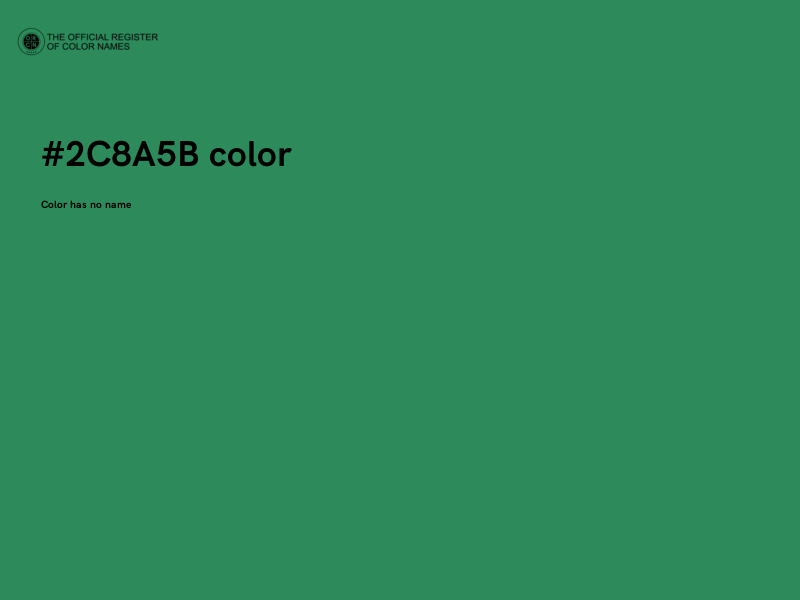 #2C8A5B color image