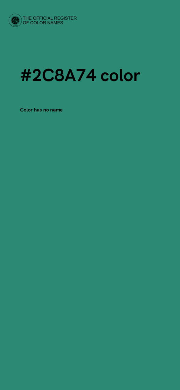#2C8A74 color image