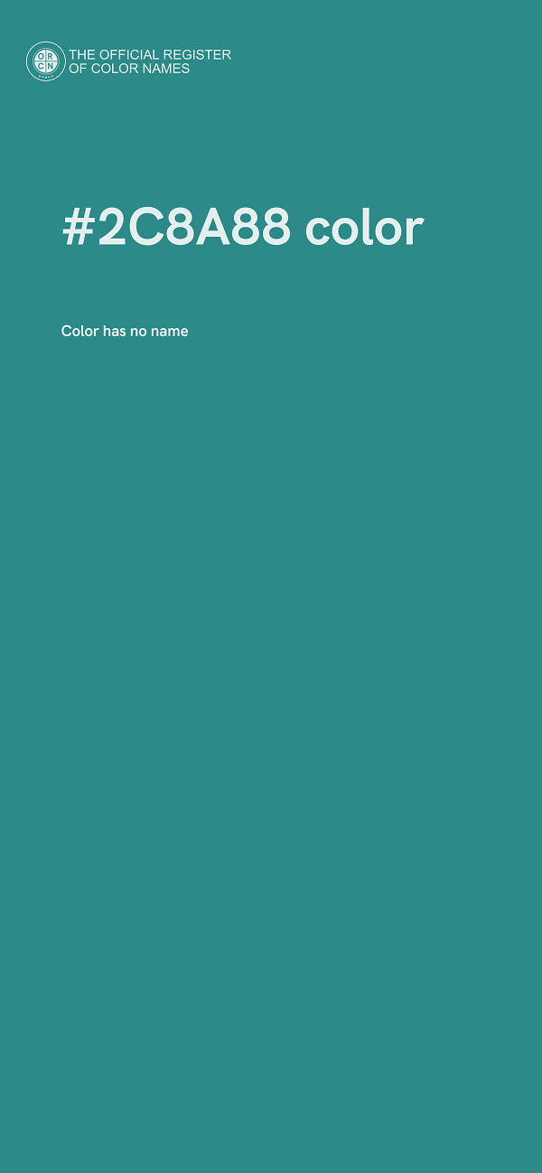 #2C8A88 color image