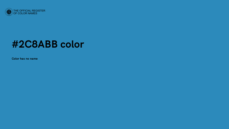 #2C8ABB color image