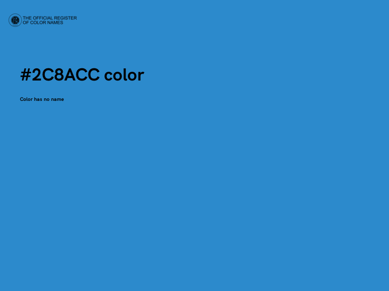 #2C8ACC color image