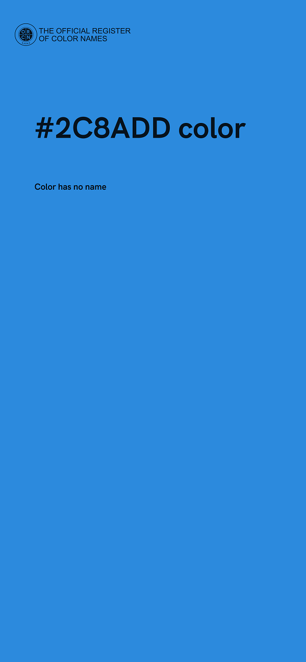#2C8ADD color image