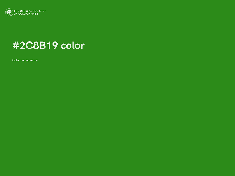 #2C8B19 color image