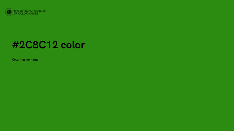 #2C8C12 color image