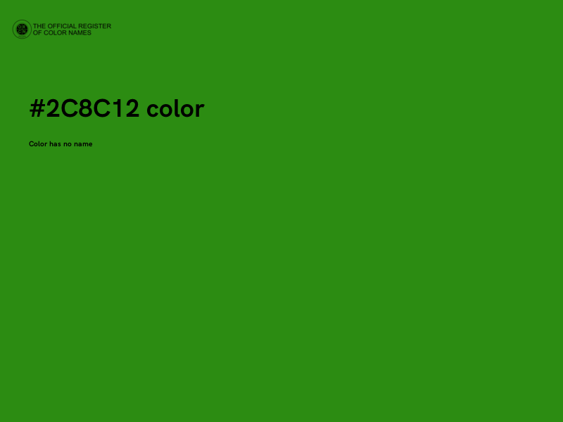 #2C8C12 color image