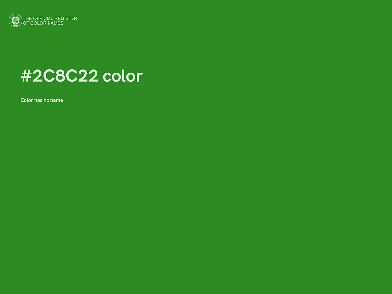 #2C8C22 color image