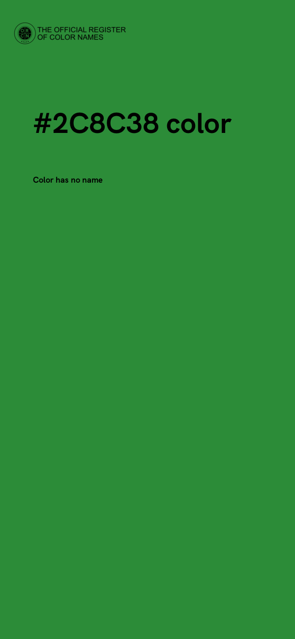 #2C8C38 color image