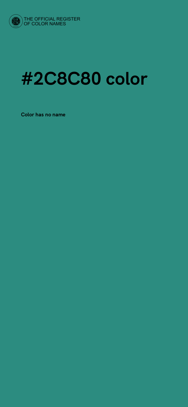 #2C8C80 color image