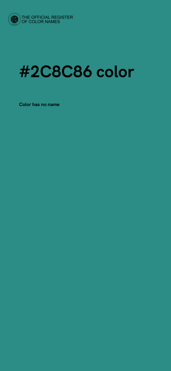 #2C8C86 color image