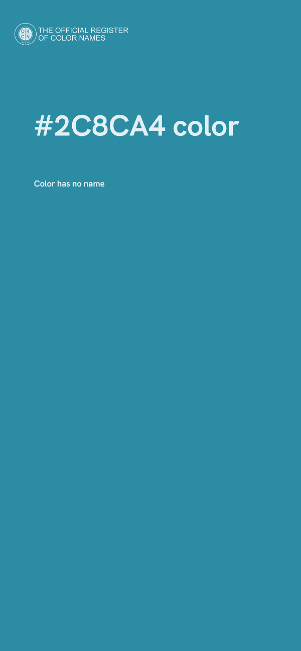 #2C8CA4 color image