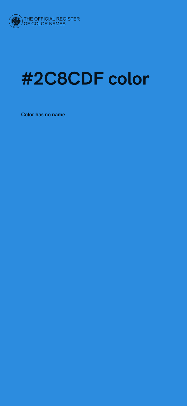 #2C8CDF color image