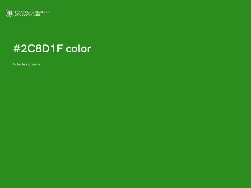 #2C8D1F color image