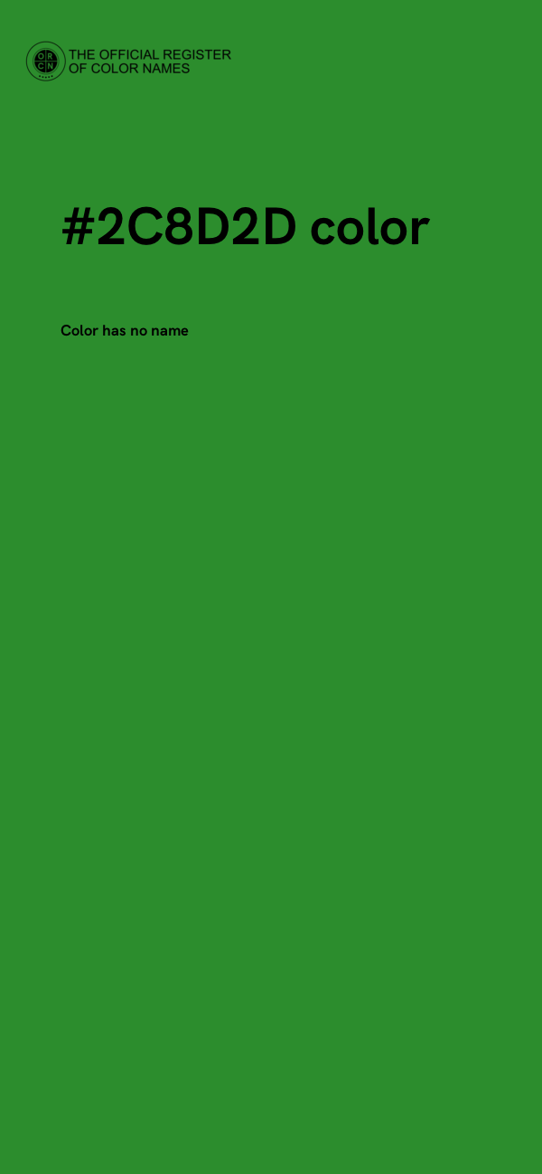#2C8D2D color image