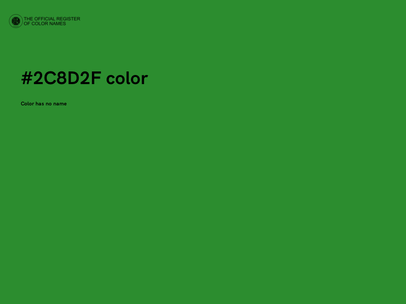 #2C8D2F color image