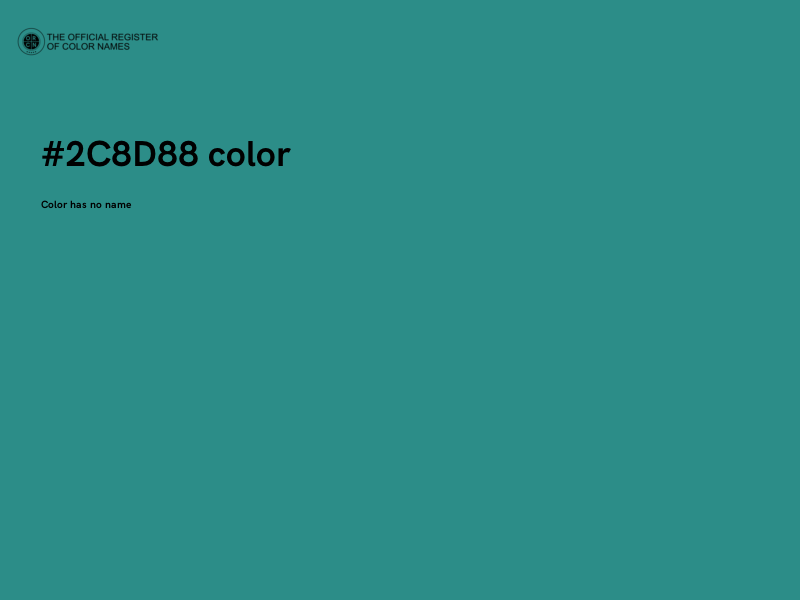 #2C8D88 color image