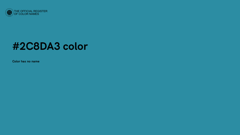#2C8DA3 color image