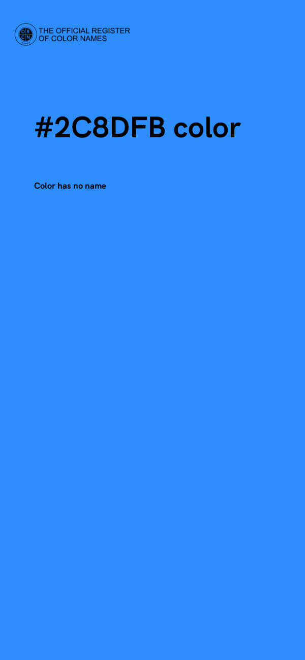 #2C8DFB color image