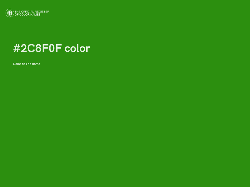 #2C8F0F color image
